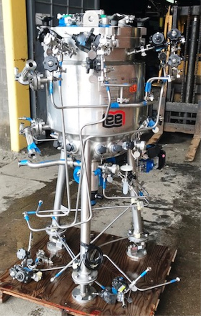 1999 Lee Industries 100 LU Jacket Mixing Vessel With Bottom Entry Dispersion Mixer